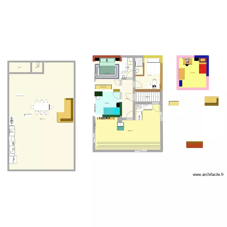 cuisine burdignes sans meuble. Plan de 