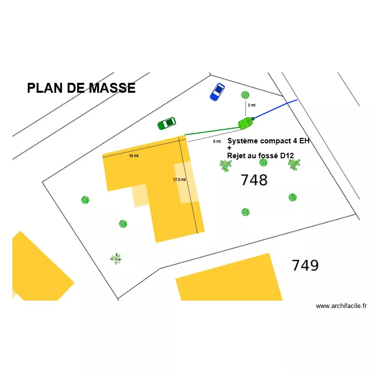 Gensac Garreau. Plan de 