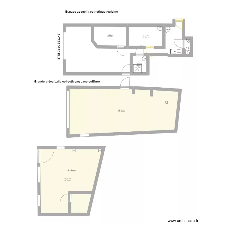 SALON W FLO. Plan de 