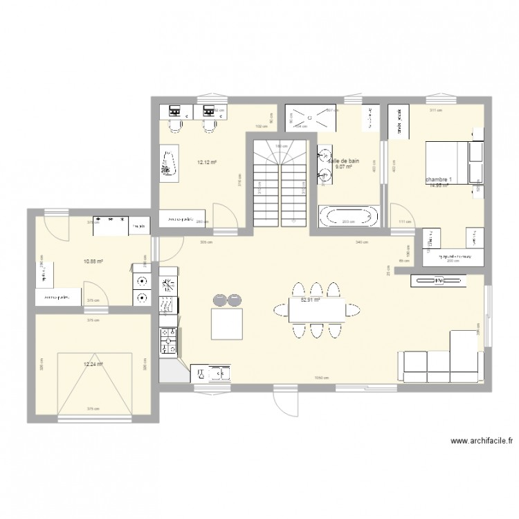 maison 4 décroché garage. Plan de 0 pièce et 0 m2