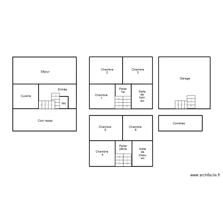 QUIMPER GHAMMOURI. Plan de 7 pièces et 54 m2