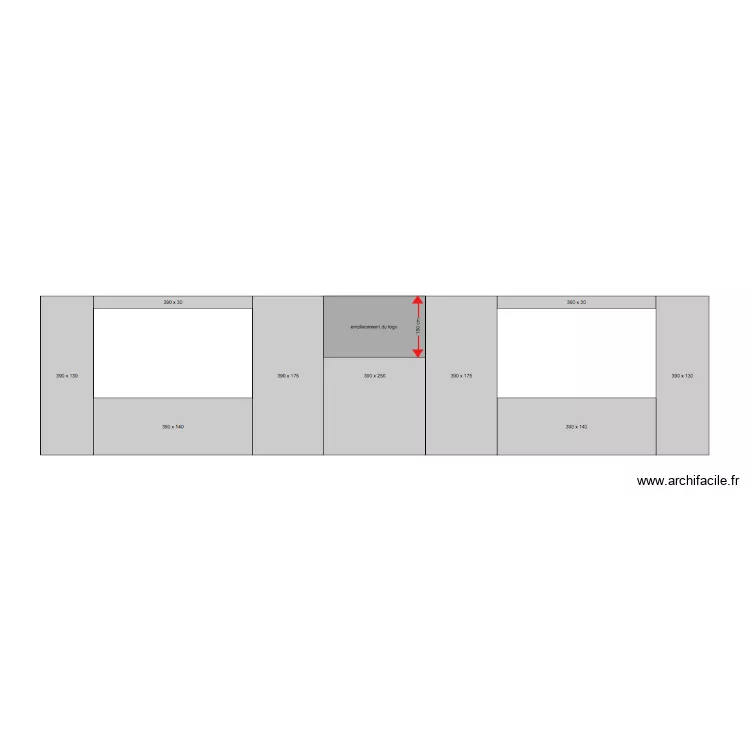 Mur JLC renfort. Plan de 