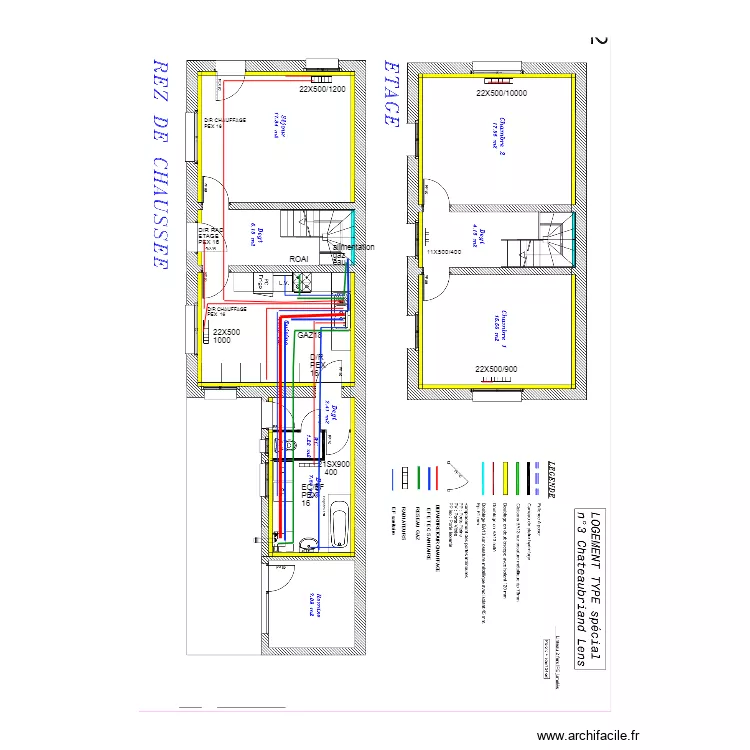 3 chateaubriand LENS plan chauffage sanitaire AAE . Plan de 3 chateaubriand LENS plan chauffage sanitaire AAE . Plan de