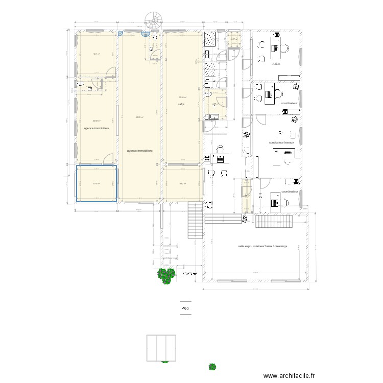 bureaux jambette 2. Plan de 0 pièce et 0 m2