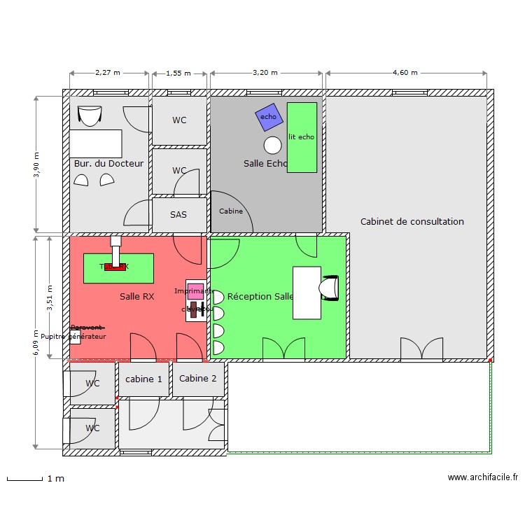 Rehabilitation Imagerie Medicale du  CNAM . Plan de 0 pièce et 0 m2