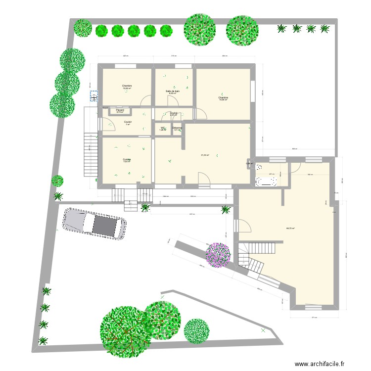 Appart étage Huy. Plan de 12 pièces et 160 m2