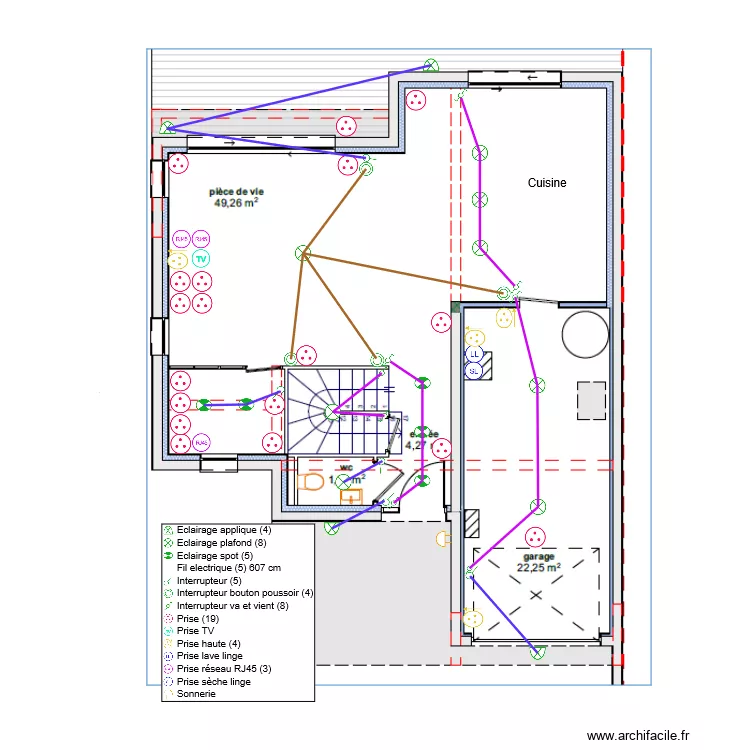 HUVIER-RDC-PLAN ELEC. Plan de 