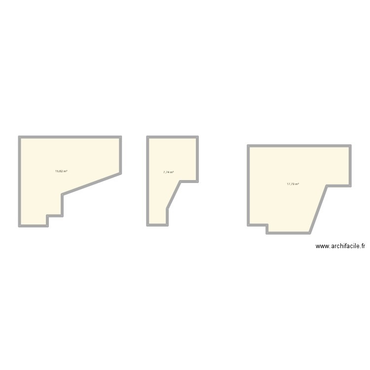 métrage cellule EPM M. Plan de 3 pièces et 41 m2