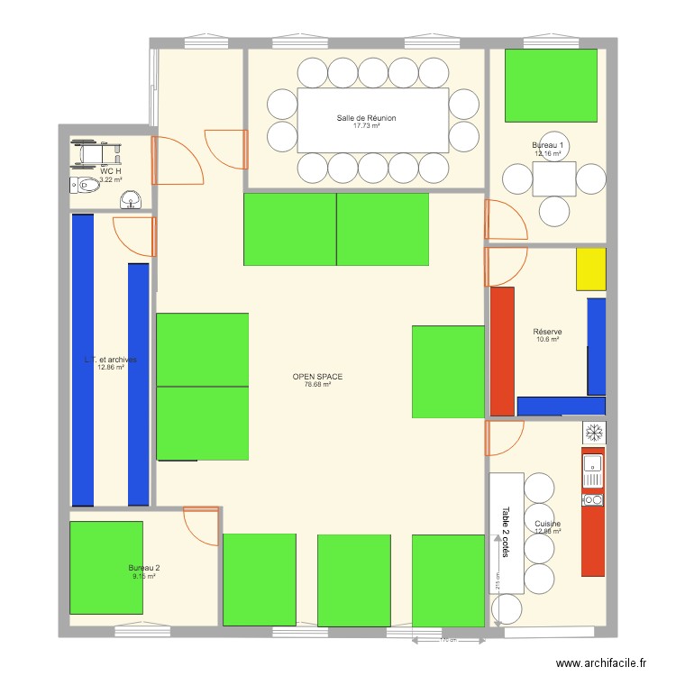 Locaux Siège nus. Plan de 0 pièce et 0 m2