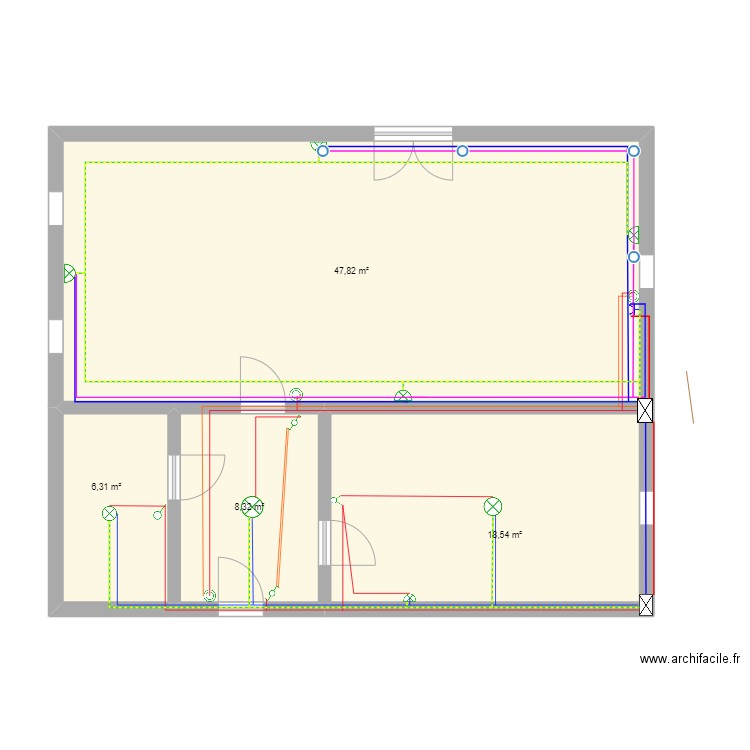blanc appartement. Plan de 0 pièce et 0 m2