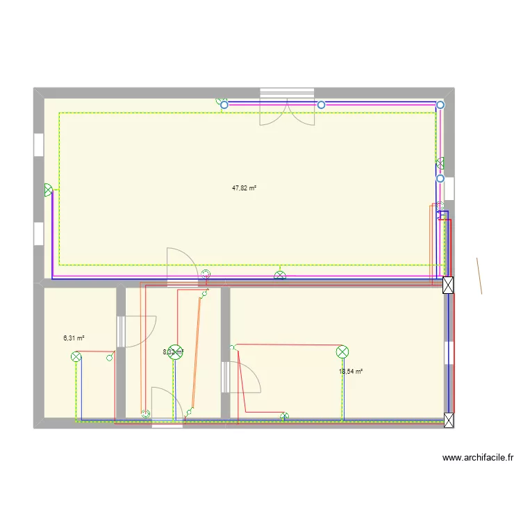 blanc appartement. Plan de 