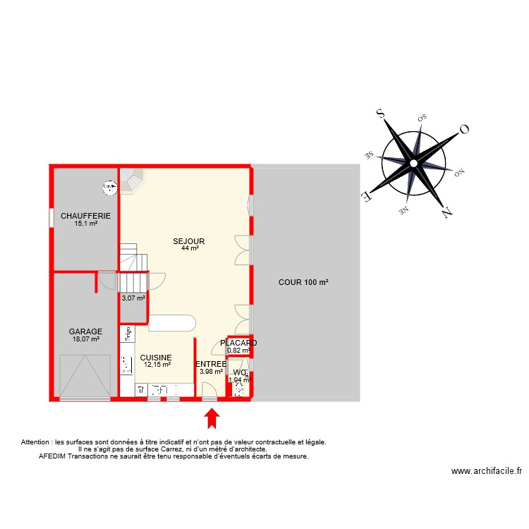 BI 7413 RDC PASCAL. Plan de 9 pièces et 153 m2