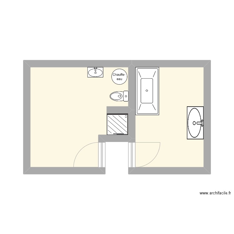 SALLE DE BAIN GOUGNOMBE. Plan de 0 pièce et 0 m2