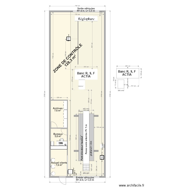 CCT VL YTRAC côté. Plan de 3 pièces et 149 m2