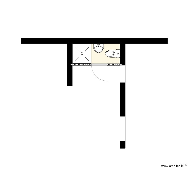 BATTISTA EXISTANT. Plan de 1 pièce et 2 m2