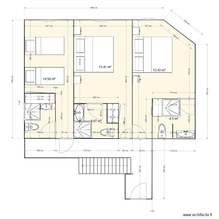 AL avec cotes RDC. Plan de 0 pièce et 0 m2