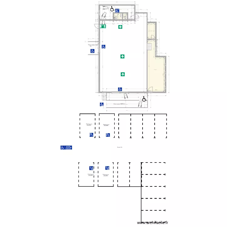 Piece n 8 circulations et accessibilit&eacute;. Plan de 