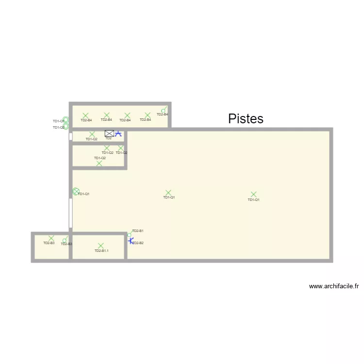 Les ecuries de mery pistes. Plan de 