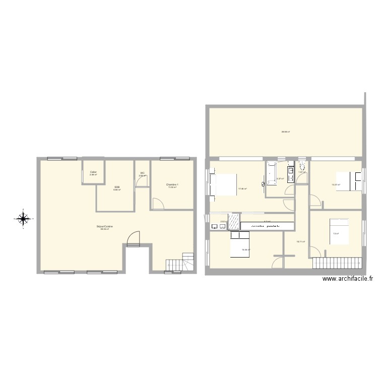 Maison. Plan de 0 pièce et 0 m2