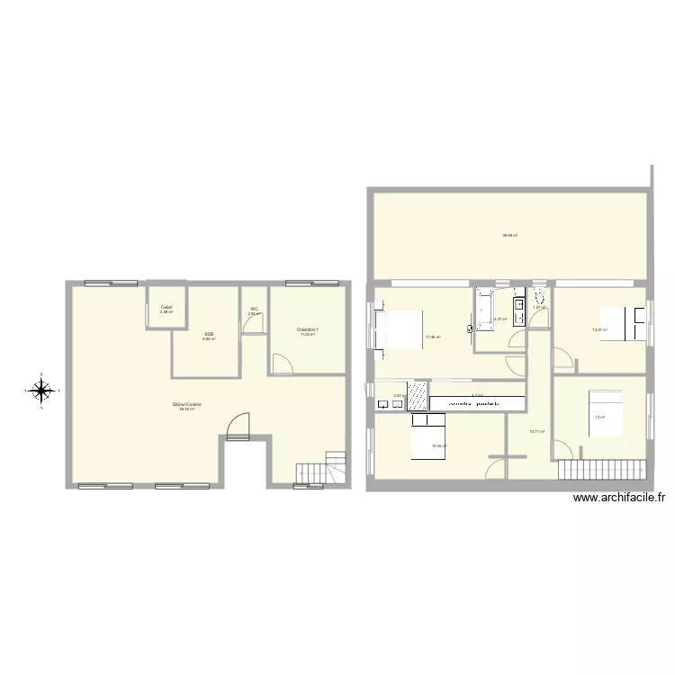 Maison. Plan de 