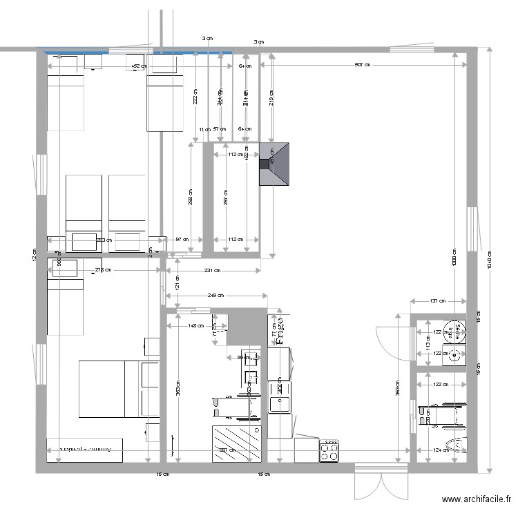 chambre 1. Plan de 0 pièce et 0 m2