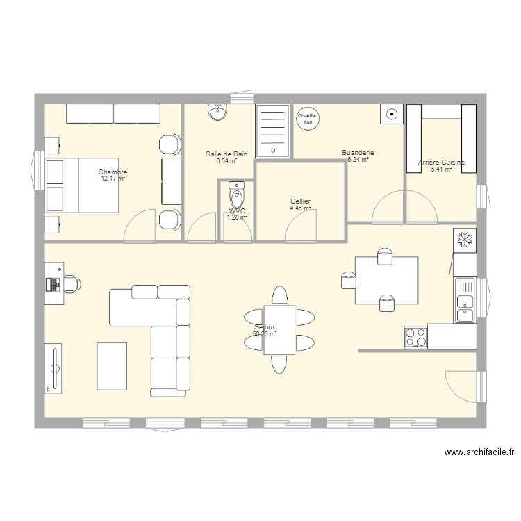 Plan maison 80m2 bioclimatique. Plan de 0 pièce et 0 m2