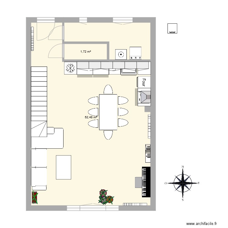 cuisine maison. Plan de 0 pièce et 0 m2