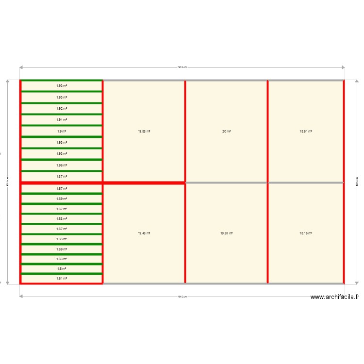 Canevas bastaings La case Bambous. Plan de 0 pièce et 0 m2