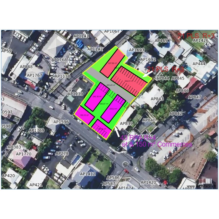 LA GARE ST ANDRE . Plan de 9 pièces et 3201 m2