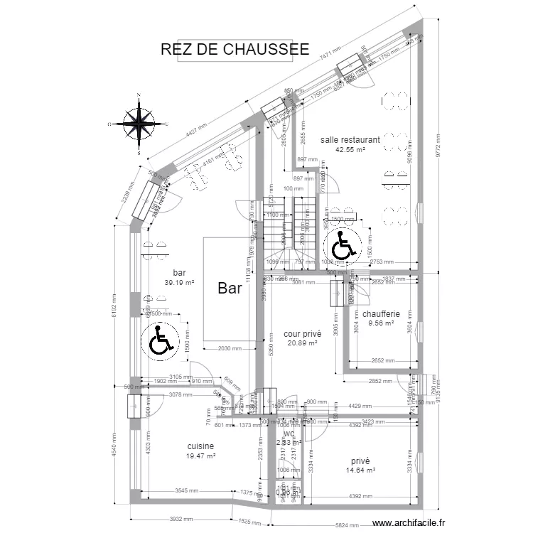 Rez de Chaussée. Plan de Rez de Chaussée. Plan de