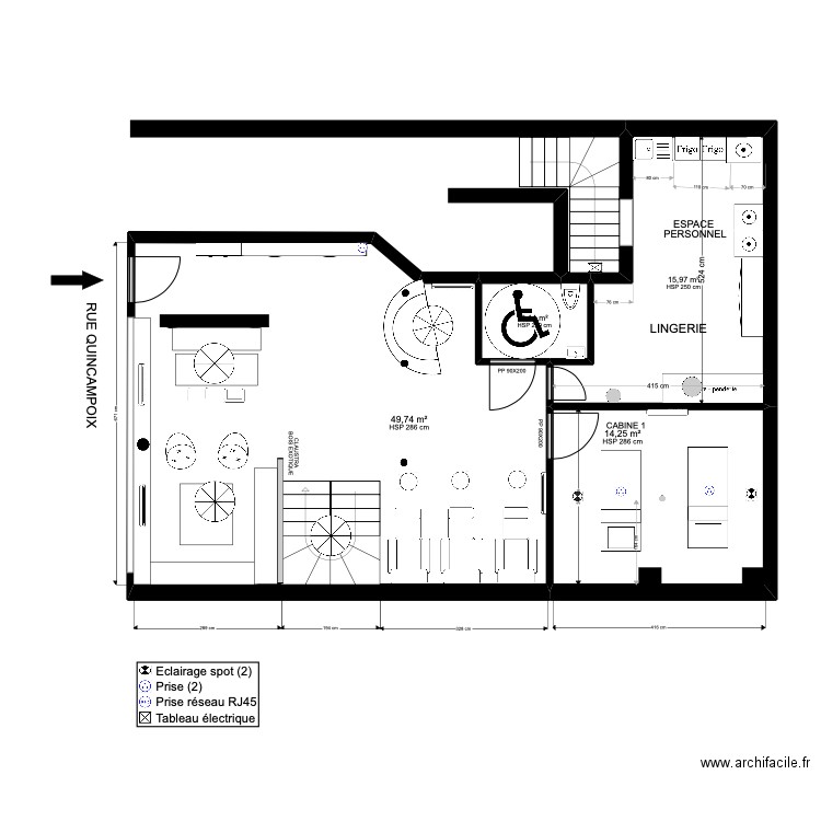  PLAN D'IMPLANTATION SOKHA ETAGE. Plan de 4 pièces et 83 m2