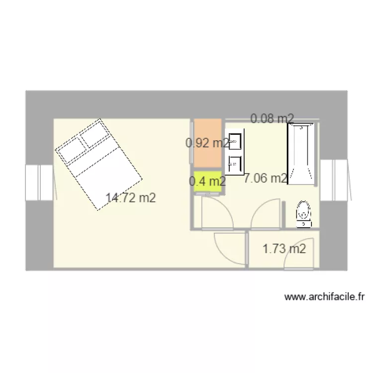salle de bains 28 mai. Plan de 