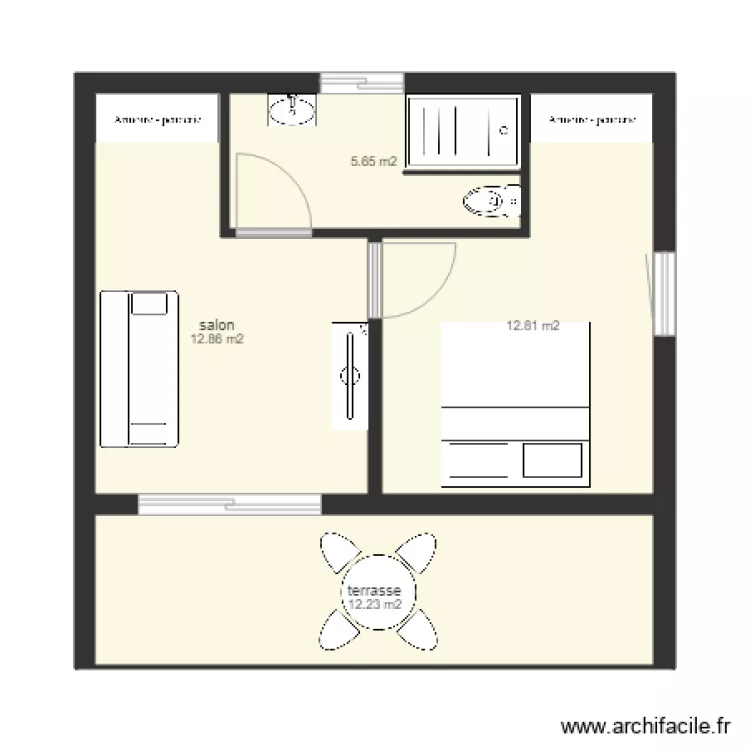 bungalow warang. Plan de 