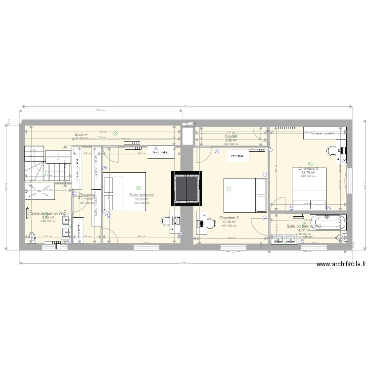 erdeven 56 1 er étage. Plan de 0 pièce et 0 m2