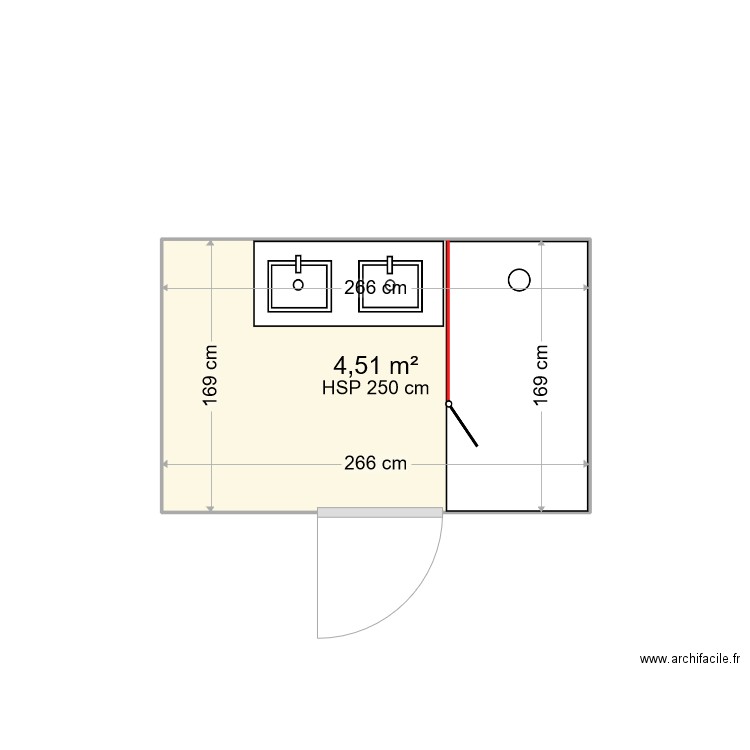 Plan SDB . Plan de 0 pièce et 0 m2