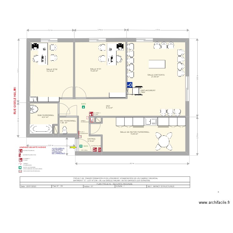 plan 8. Plan de 8 pièces et 81 m2