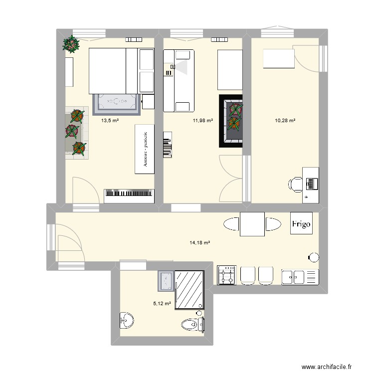 appart. Plan de 0 pièce et 0 m2