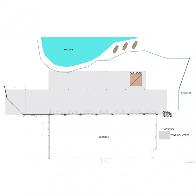 CREOLIA Salle Zorchidée. Plan de 0 pièce et 0 m2