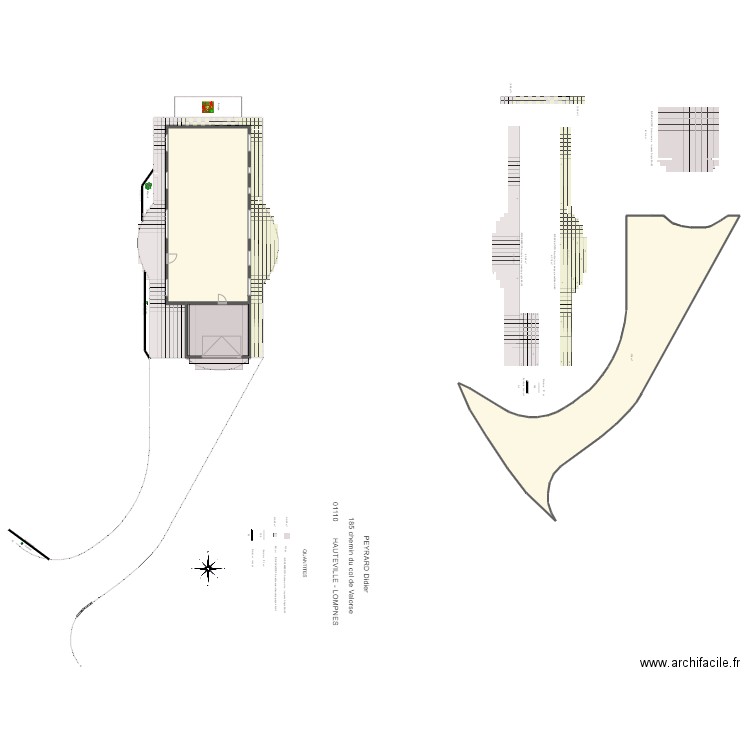 2022 03 31 HAUTEVILLE Surfaces 1. Plan de 3 pièces et 390 m2