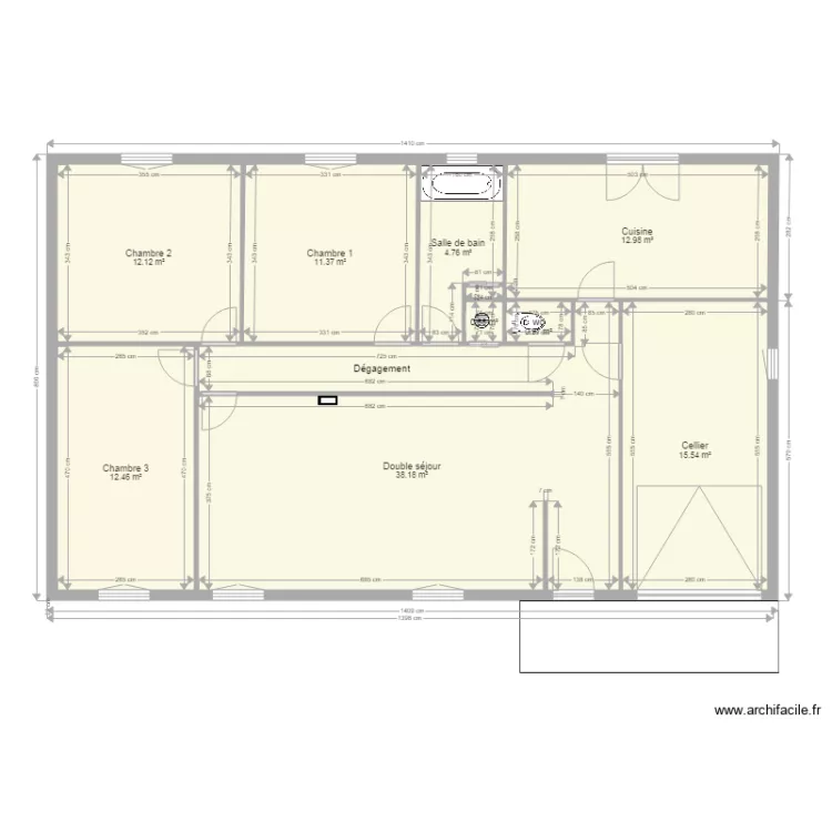 SUSSAC SANS GARAGE. Plan de SUSSAC SANS GARAGE. Plan de