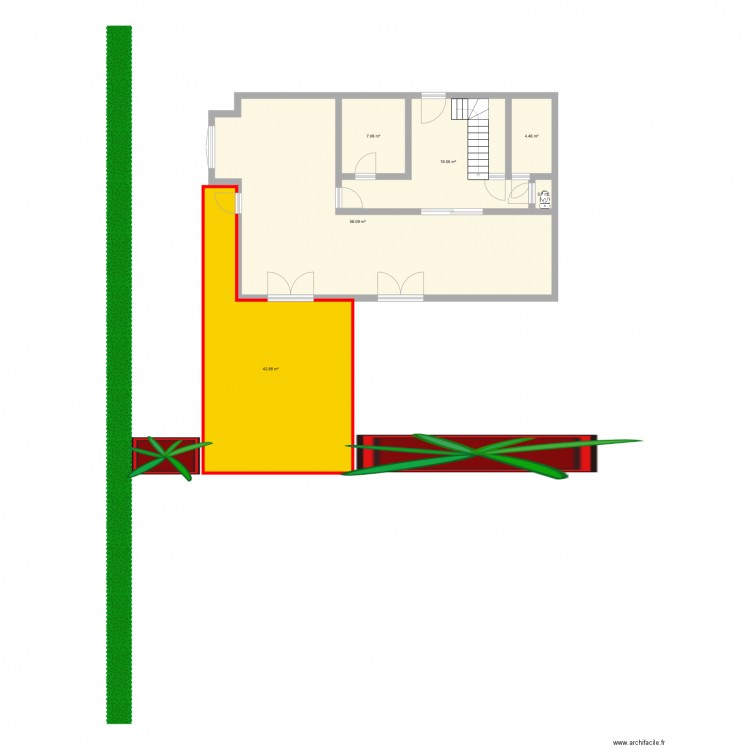 maison terrasse 2. Plan de 0 pièce et 0 m2