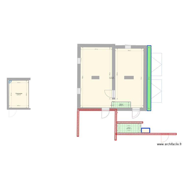 Garage projet simplifié Sous-sol. Plan de 0 pièce et 0 m2