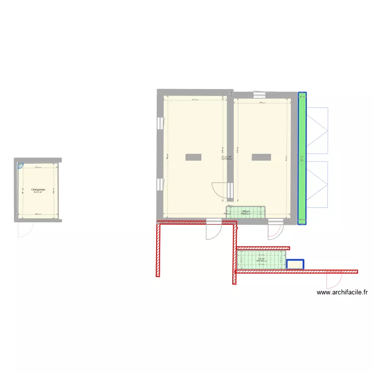 Garage projet simplifi&eacute; Sous-sol. Plan de 