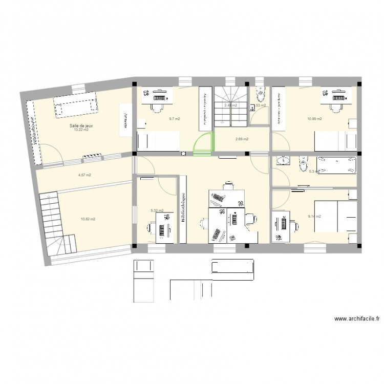 Salle calme + ch d'amis 6. Plan de 0 pièce et 0 m2