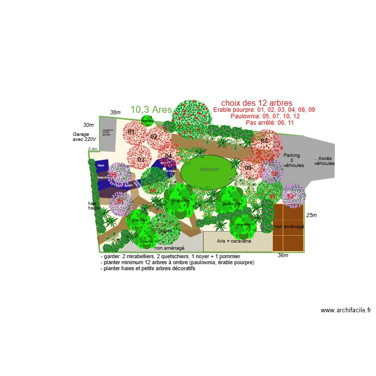  Projet verger Emilie 06. Plan de 1 pièce et 16 m2