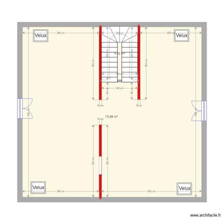 Denis 1er ET vide. Plan de 
