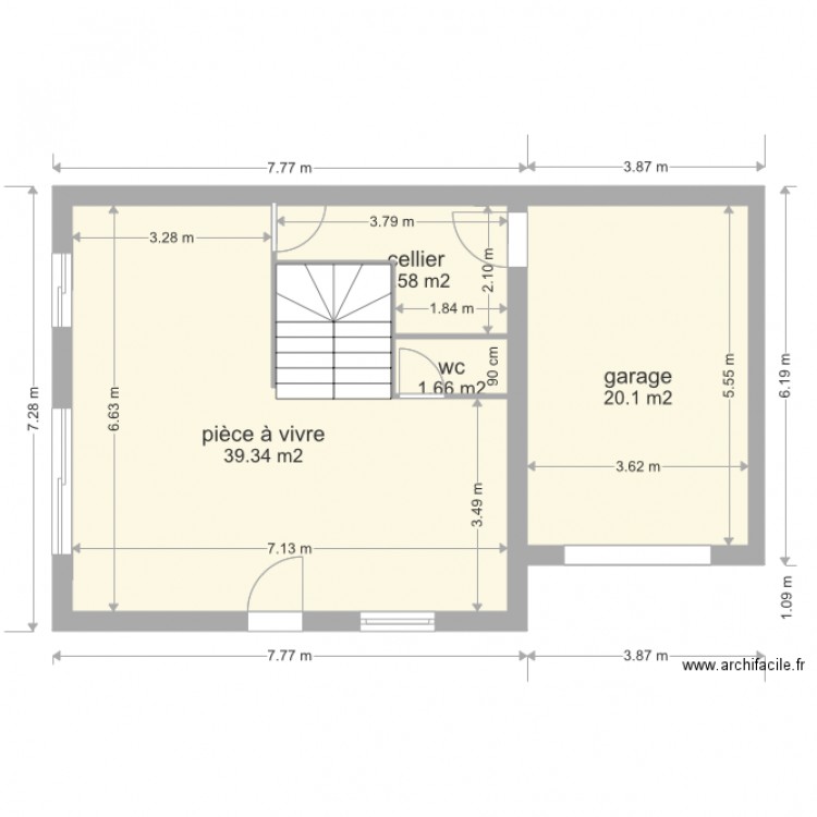 maison rdc 1 villa. Plan de 0 pièce et 0 m2