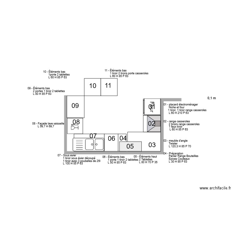 AMENAGEMENT CUISINE. Plan de 0 pièce et 0 m2