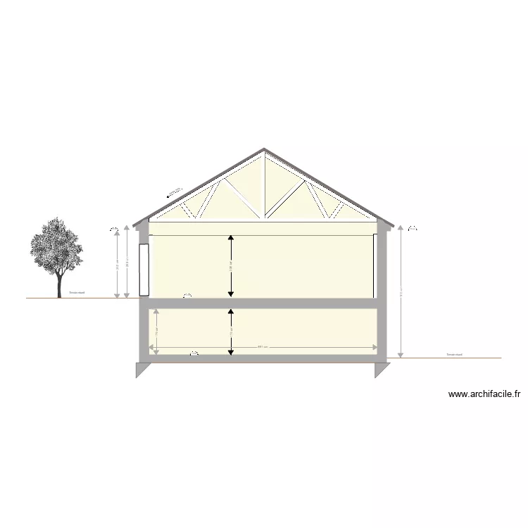 coupe AA 2p 179. Plan de 