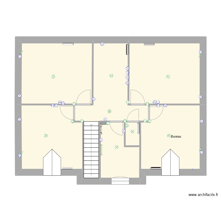 TANDJIGORA NIAKATE ETAGE R01. PL Technique. Plan de 6 pièces et 72 m2